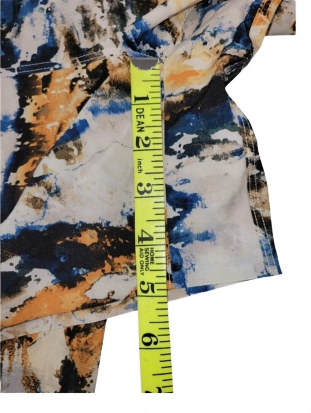 All In Motion Swim Trunks Blue & Orange Abstract Print Lined Size Small